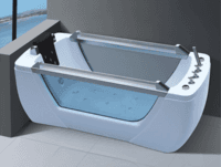 AD-630 glass whirlpool bathtub with massage with low price double freestanding clear glass bathtub for massage
