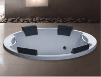 AD-819 Foshan Supplier Acrylic Drop-in hot tub 4 person cheap round bathtub