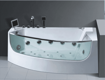 AD-623 Indoor jcuzzi bath tub with glass Acrylic Water Hydro Massage Bathtubs