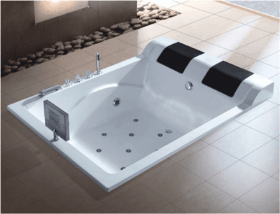 Cheap price 2 person double hydromassage tube drop-in hot tub bathtub with heater AD-814