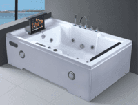 AD-664 High Quality Acrylic Spa Sex Massage Tub Two Person Hot Sale Jakuzzy with LED Light and TV Jakuzzy