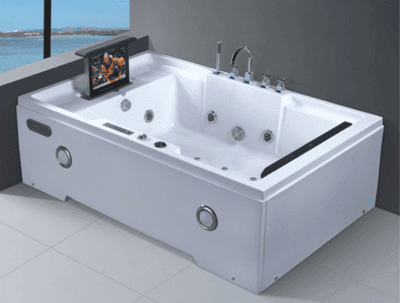 AD-664 High Quality Acrylic Spa Sex Massage Tub Two Person Hot Sale Jakuzzy with LED Light and TV Jakuzzy