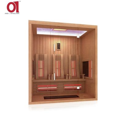 Customized Infrared Sauna Cabin Wood Finish Sauna Bath AD-832