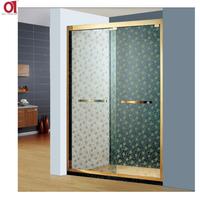 High Quality with Frame Tempered Sliding Shower Glass Door AD-2