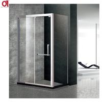 Customized Tempered Glass 8MM 10MM Stainless Steel Glass Shower AD-001