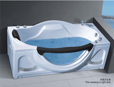 New design of massage spa 1700 whirlpool jets bathtub bathtub with armrest AD-640