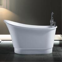 Wholesale Freestanding Portable Hot Tub White Acrylic Classical Bathtub with Tap AD-6634