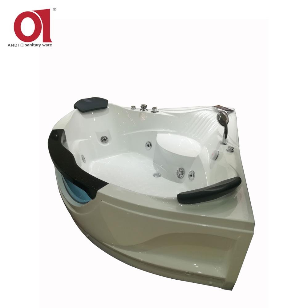 Foshan Corner Sex Glass Whirlpool Massage Bathtub1500*1500mm AD-C11