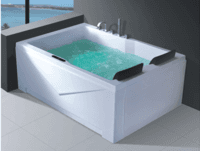 Luxury 2 person rectangular acrylic whirlpool used fiberglass bathtub AD-657