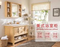 2017 AD-1001 American Bathroom vanity single sink Wood Bathroom Cabinet with Mirror