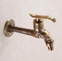 Luxury Wall Mounted Gold Faucet for Washing Machine Gold Plated Brass Bibcock Faucet