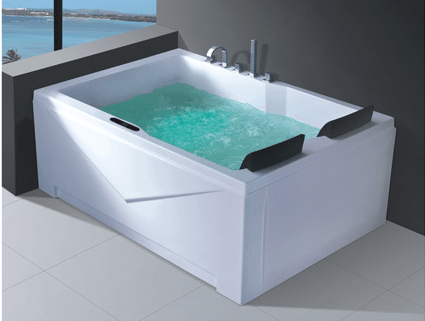 China Rectangle Bathroom Solid Surface Massage Bathtub AD-657