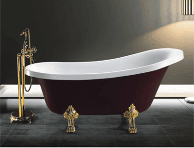 Indoor Brand New Irregular Ordinary Acrylic Bathtub Freestanding White Acrylic Vintage Tub AD 6654