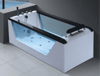 New Design 125kg 1.47cbm Single Rectangle Acrylic Massage Bathtub With Whirlpool And Air Bath AD-622