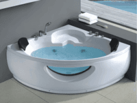 Triangle double massage bathtub indoor corner whirlpool acrylic bathtub AD-638